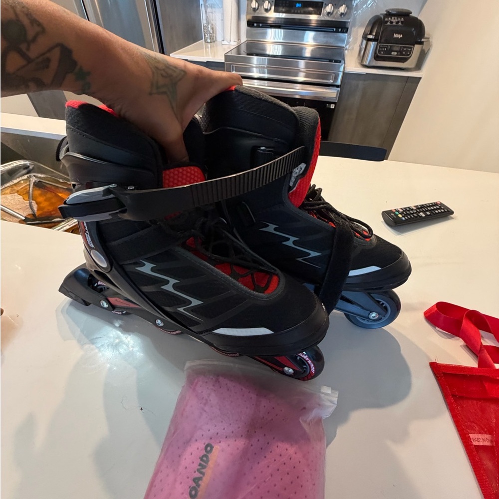Black & Red Adjustable Inline Skates